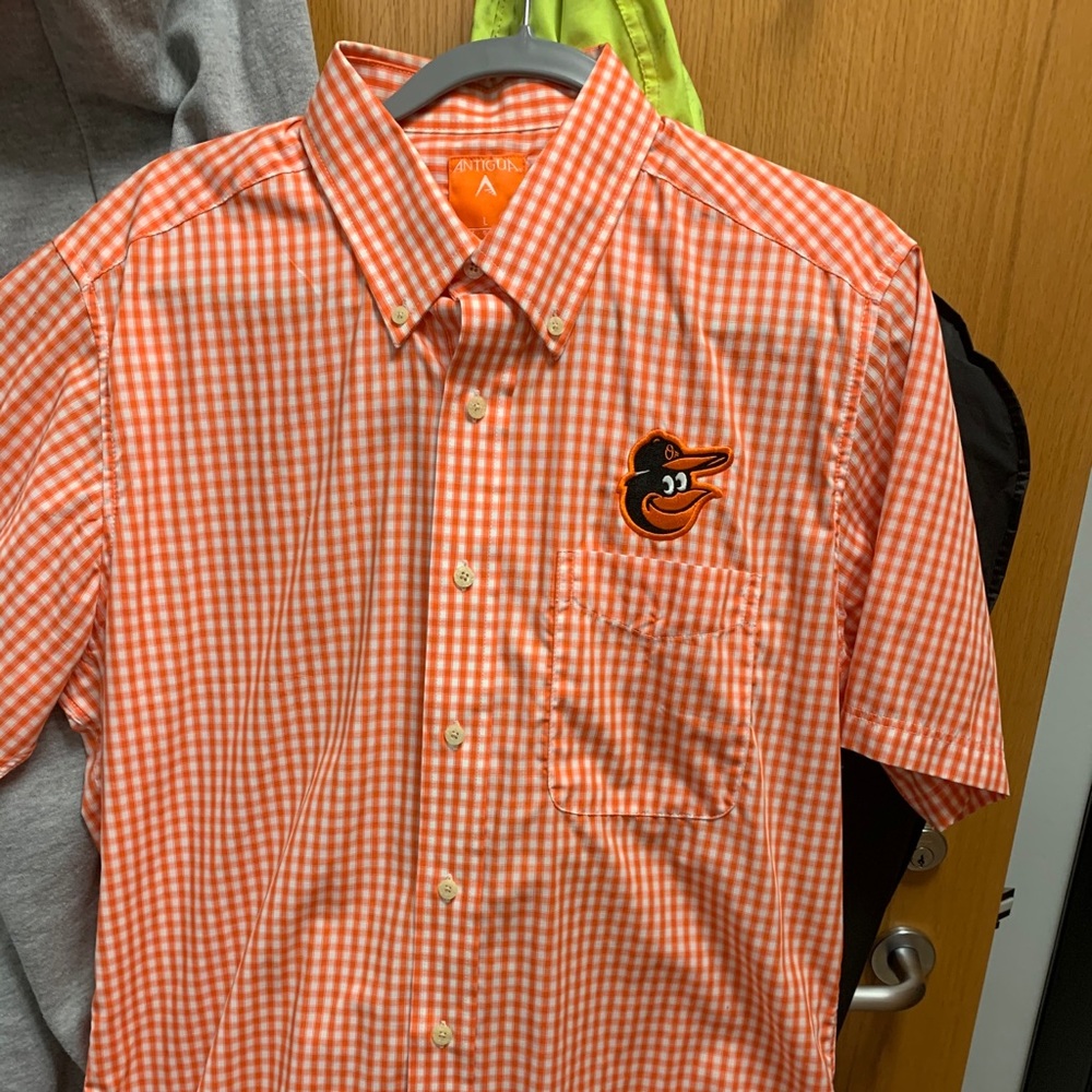 Baltimore orioles short sleeve button up